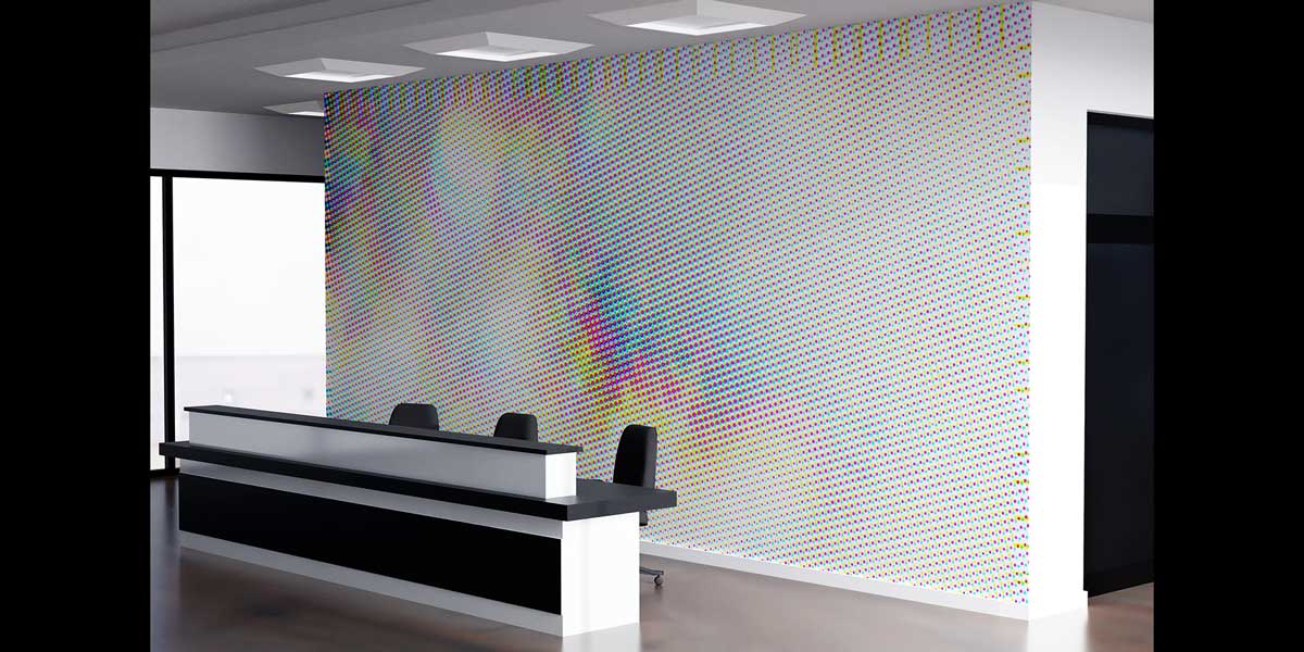 Renkli Pikselli Soyut Tasarım Modern Duvar Kağıdı 5386