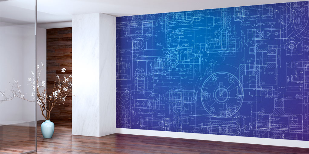 duvar-kagidi-5474-01 Mühendislik Çizimleri Tasarımlı Duvar Kağıdı 5474