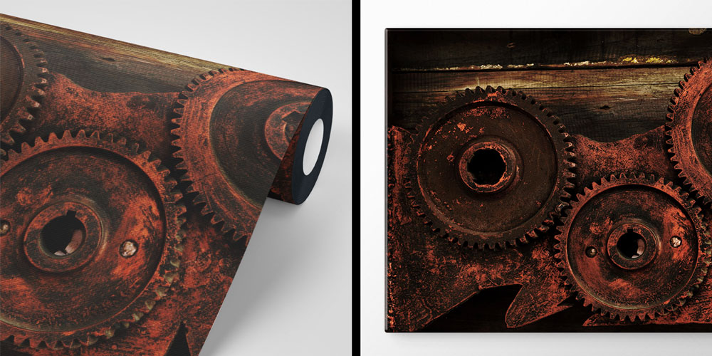 Endüstriyel Dişli Tasarımlı Duvar Kağıdı 5479