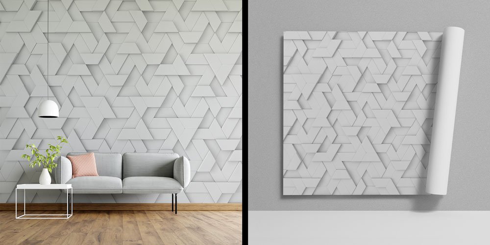 duvar-kagidi-5558-00 3D Geometrik Desenli Modern Duvar Kağıdı 5558