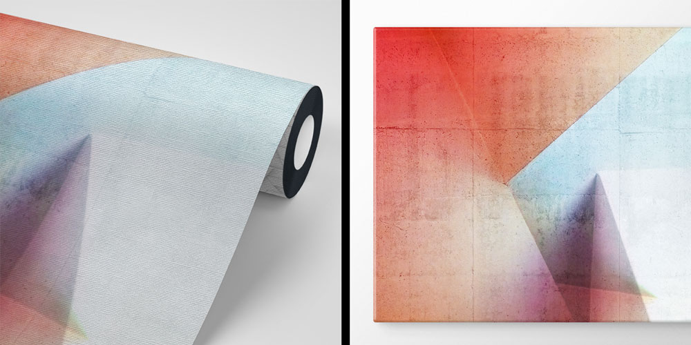 Soyut Geometrik Renk Geçişli Modern Duvar Kağıdı 5559