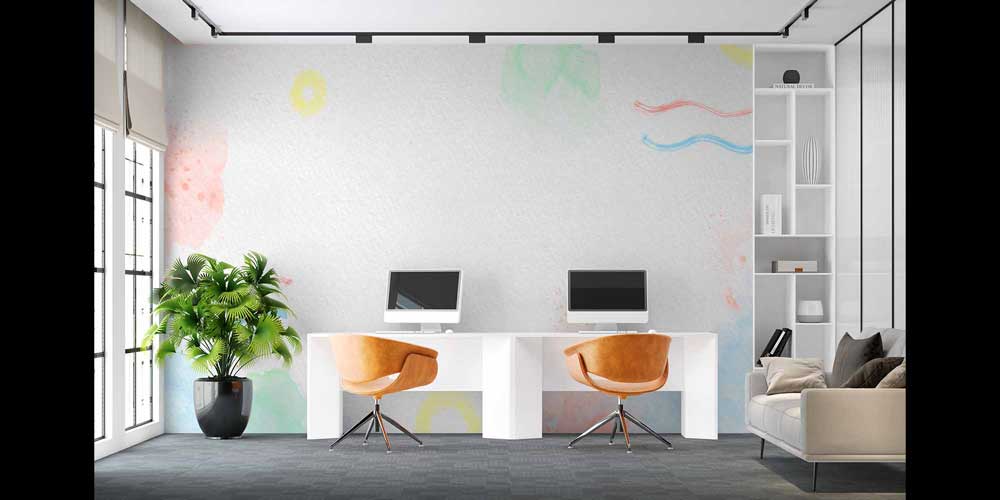 Minimal Pastel Dokulu Soyut Sanat Duvar Kağıdı 4153