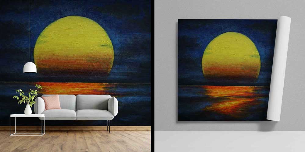 Sanatsal Gün Batımı Manzaralı Duvar Kağıdı 4343