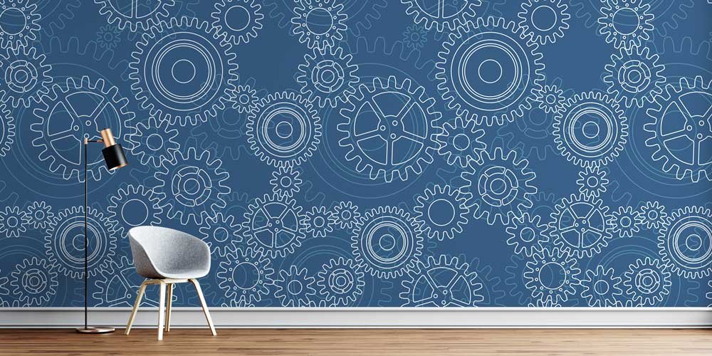 Endüstri Mühendislik Desenli Duvar Kağıdı 5464