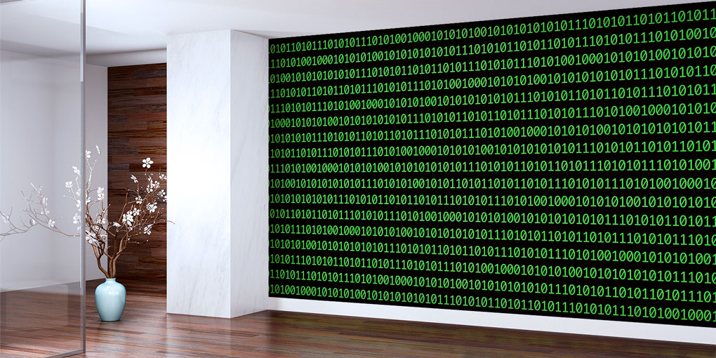 Binary Kod Desenli Teknoloji Duvar Kağıdı 5394