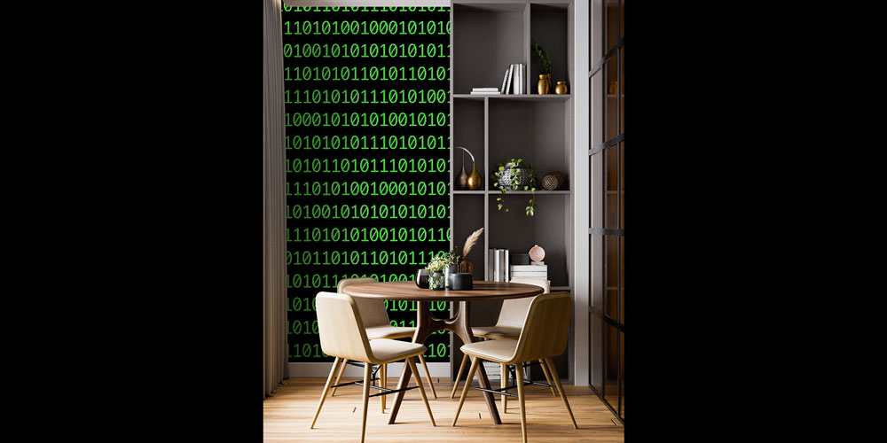 Binary Kod Desenli Teknoloji Duvar Kağıdı 5394