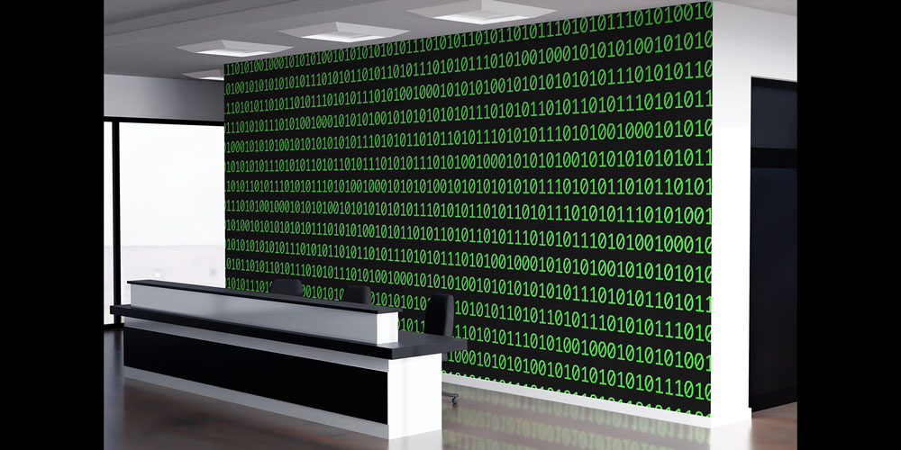 Binary Kod Desenli Teknoloji Duvar Kağıdı 5394