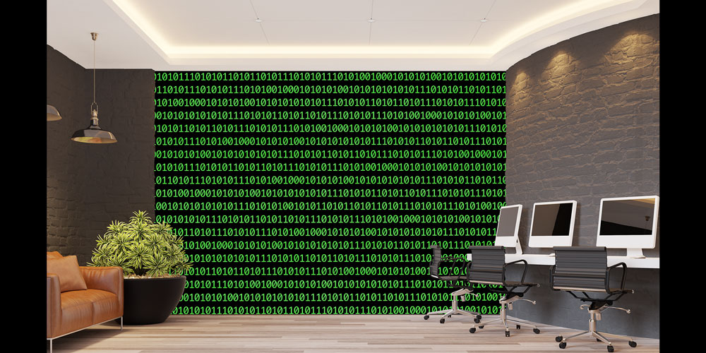 Binary Kod Desenli Teknoloji Duvar Kağıdı 5394