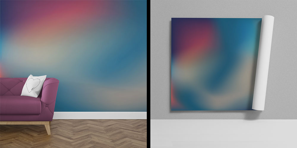 Pastel Renk Geçişli Modern Soyut Sanat Duvar Kağıdı 4152