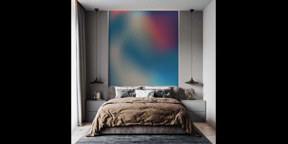 Pastel Renk Geçişli Modern Soyut Sanat Duvar Kağıdı 4152