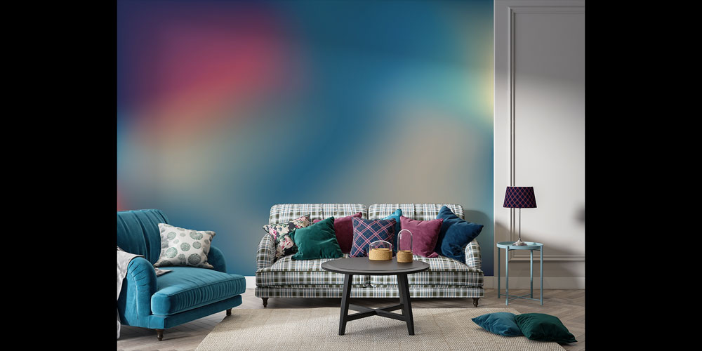 Pastel Renk Geçişli Modern Soyut Sanat Duvar Kağıdı 4152