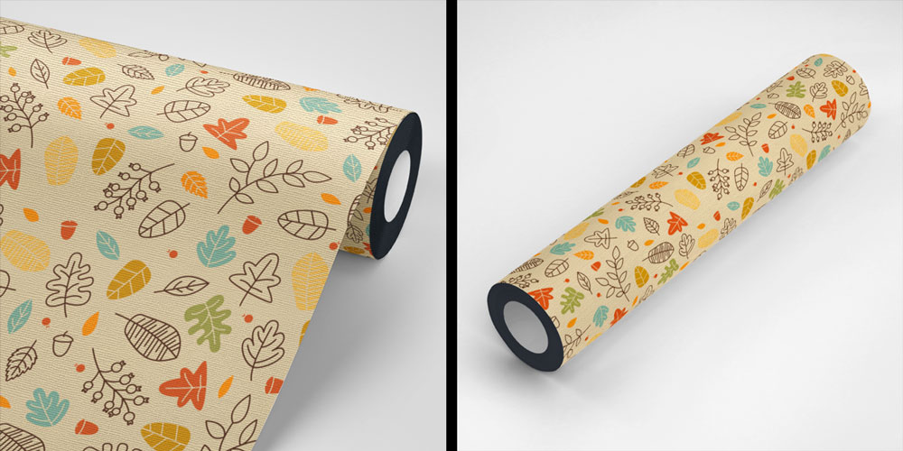 Stilize Yaprak Desenli Botanik Duvar Kağıdı 4240