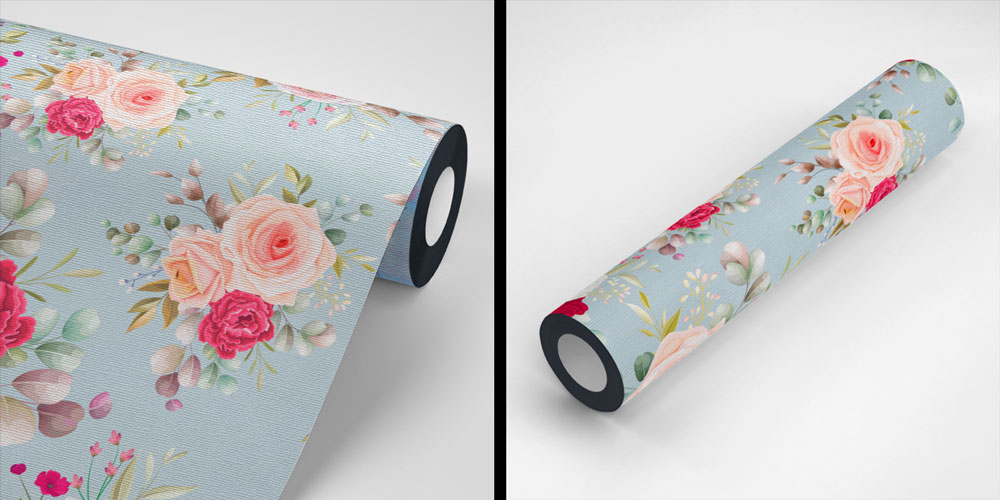 Romantik Gül Buketi Desenli Botanik Duvar Kağıdı 4262