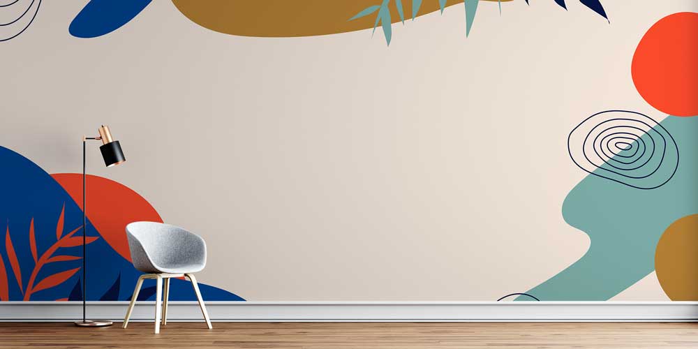 Modern Minimal Soyut Desenli Duvar Kağıdı 4165