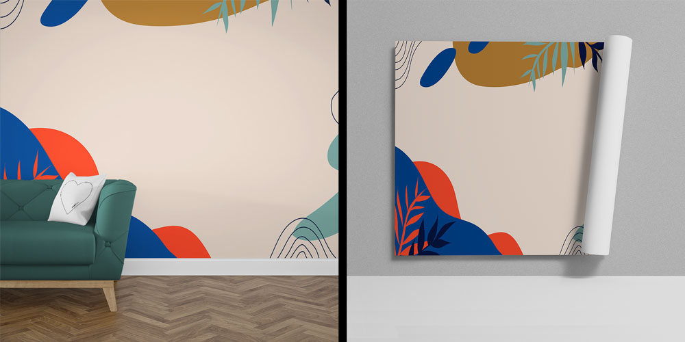 Modern Minimal Soyut Desenli Duvar Kağıdı 4165