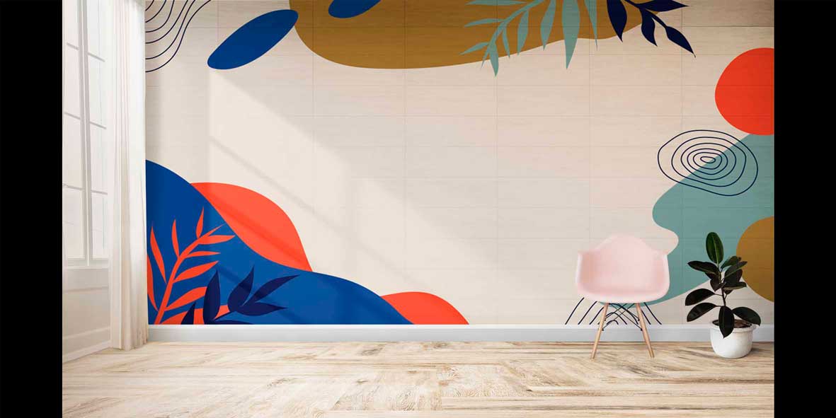 Modern Minimal Soyut Desenli Duvar Kağıdı 4165