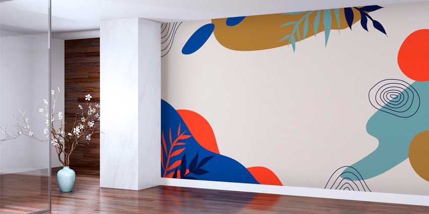 Modern Minimal Soyut Desenli Duvar Kağıdı 4165