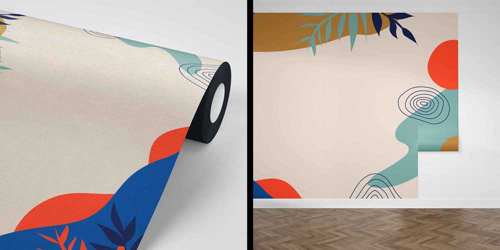 Modern Minimal Soyut Desenli Duvar Kağıdı 4165