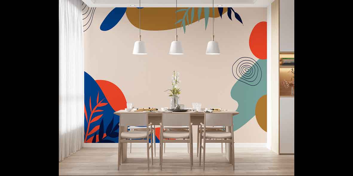 Modern Minimal Soyut Desenli Duvar Kağıdı 4165