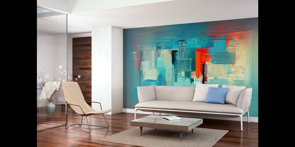 Modern Fırça Dokulu Duvar Kağıdı 4174