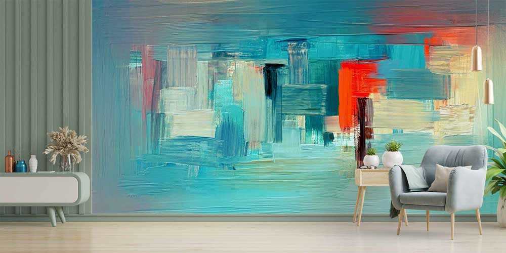 Modern Fırça Dokulu Duvar Kağıdı 4174