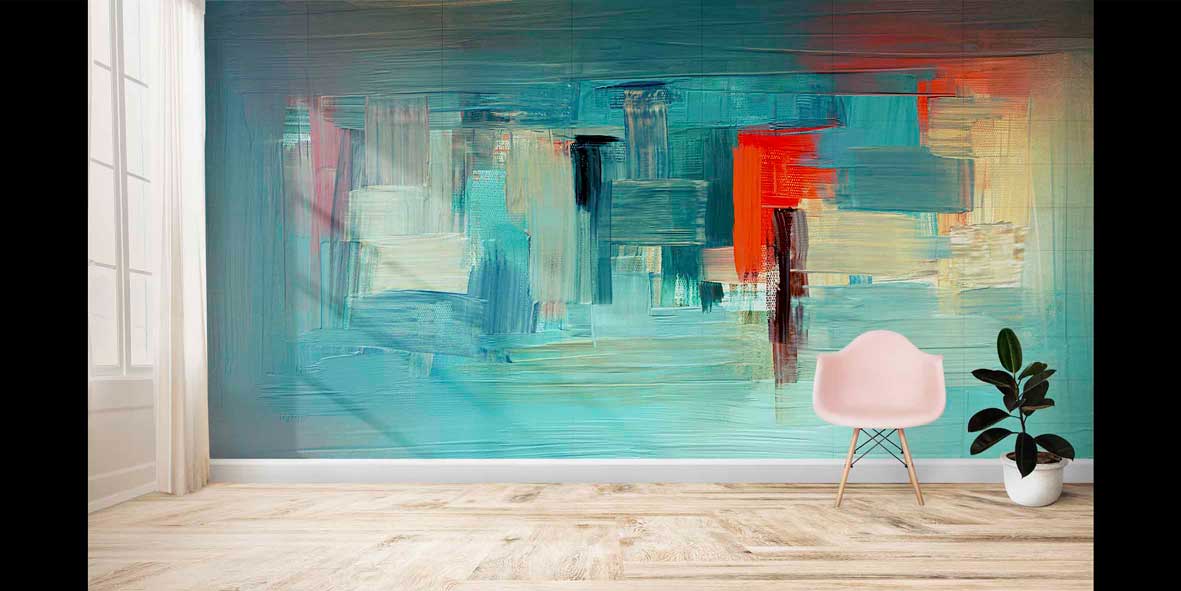 Modern Fırça Dokulu Duvar Kağıdı 4174