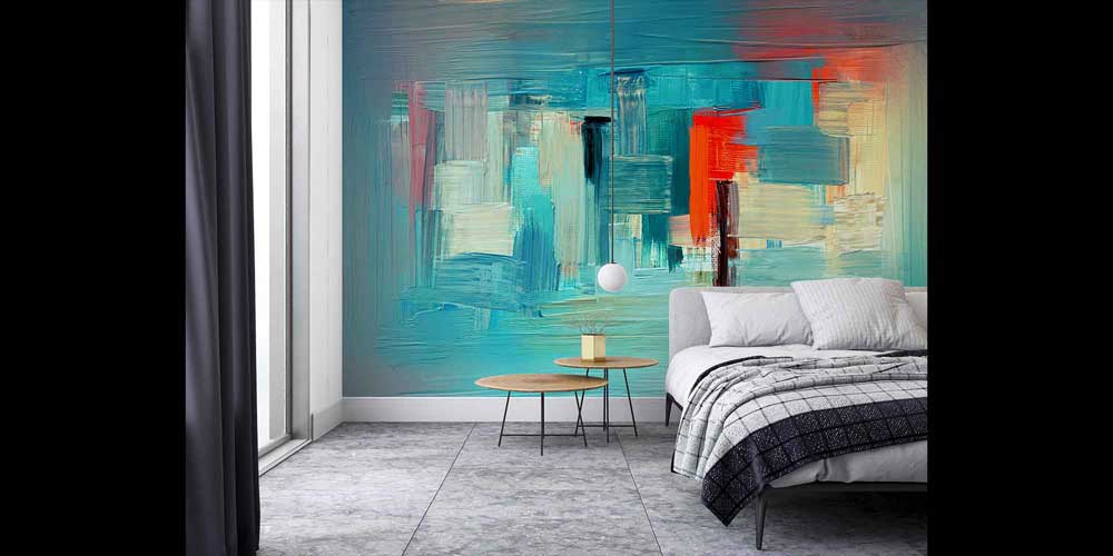 Modern Fırça Dokulu Duvar Kağıdı 4174