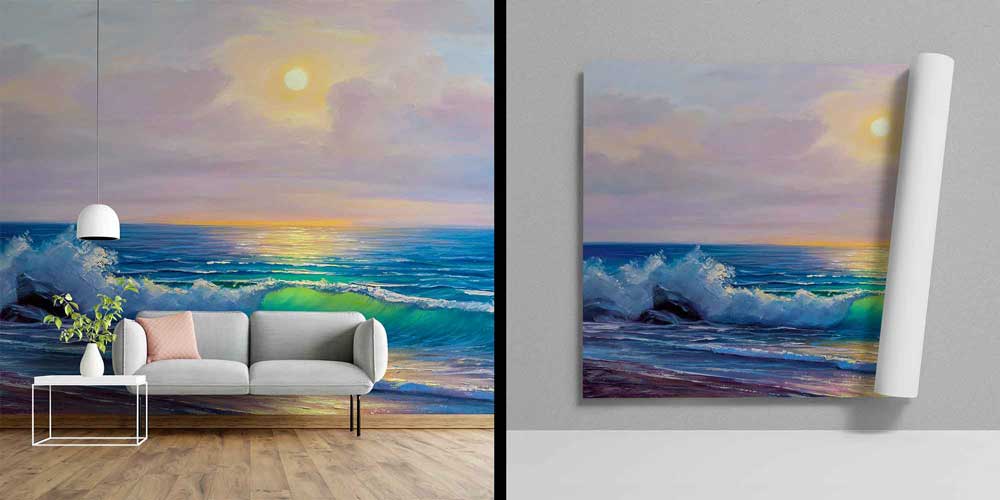 Gün Doğumu ve Dalga Manzarası Deniz Duvar Kağıdı 4410