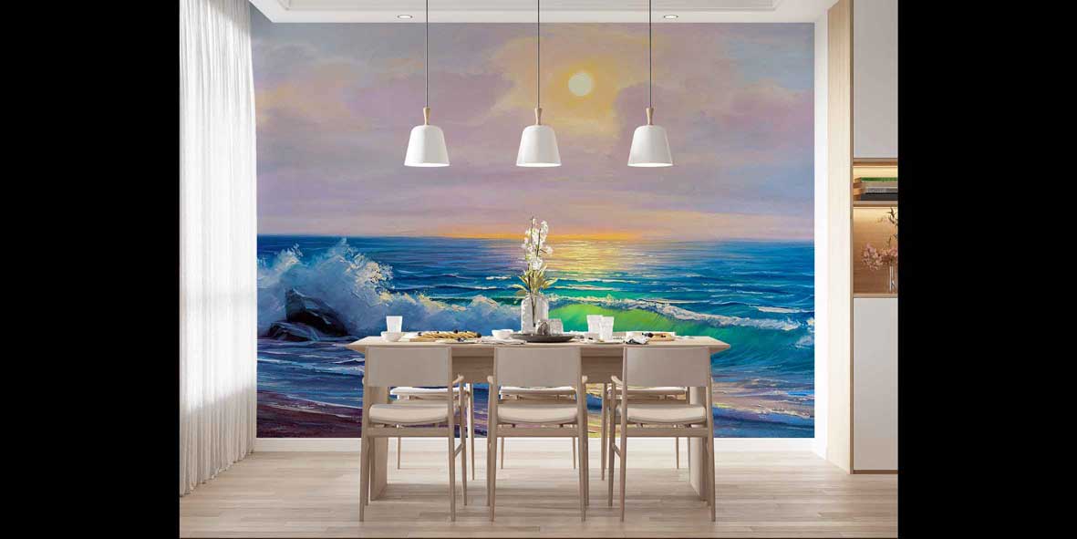 Gün Doğumu ve Dalga Manzarası Deniz Duvar Kağıdı 4410