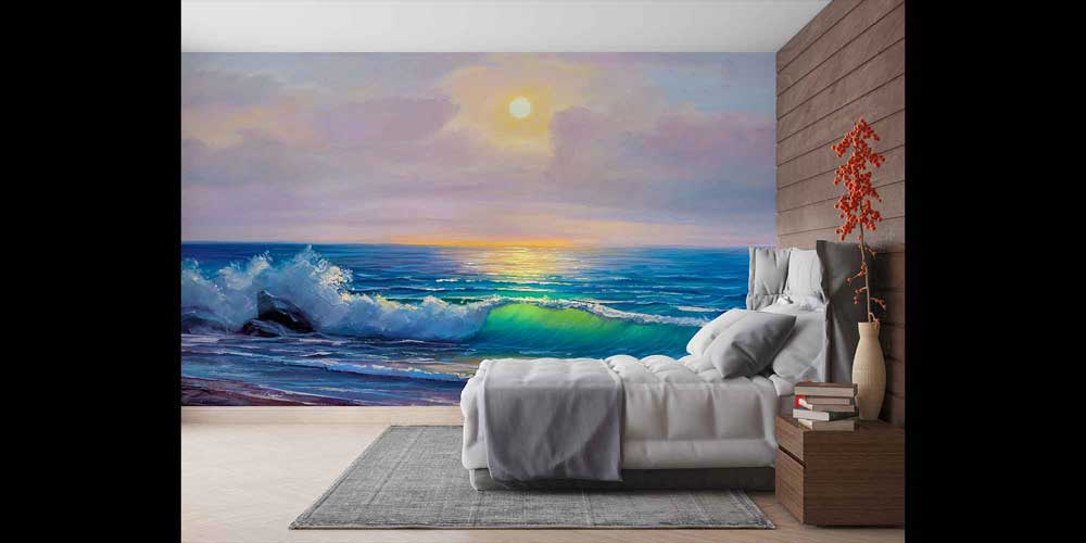 Gün Doğumu ve Dalga Manzarası Deniz Duvar Kağıdı 4410