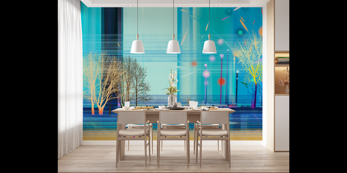 Dijital Orman Manzara Duvar Kağıdı 4416