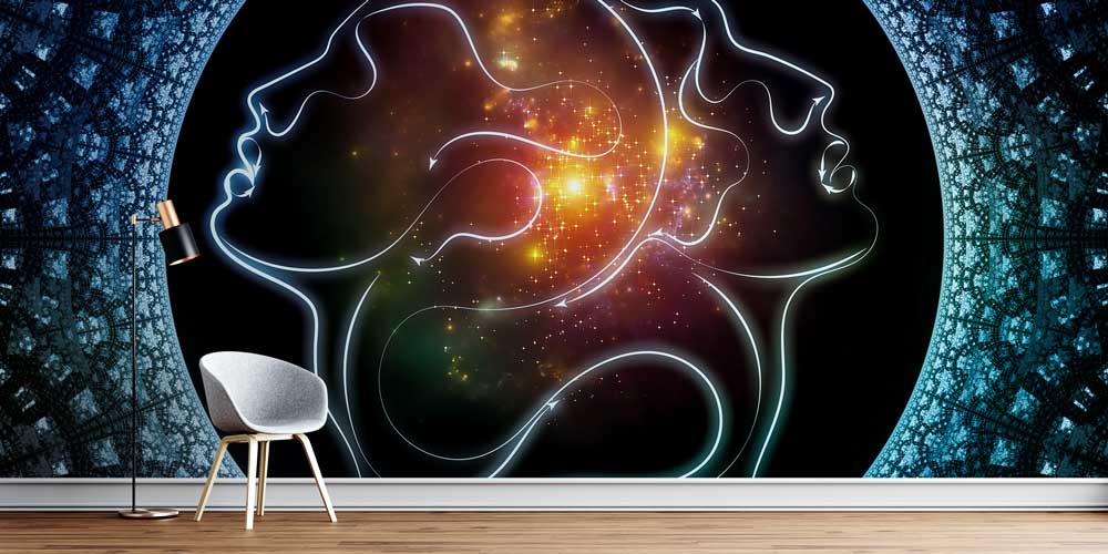 Kozmik Romantik Yüzler Duvar Kağıdı 4488