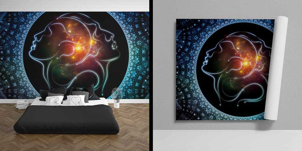 Kozmik Romantik Yüzler Duvar Kağıdı 4488