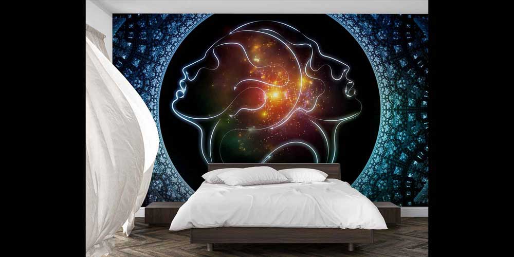 Kozmik Romantik Yüzler Duvar Kağıdı 4488