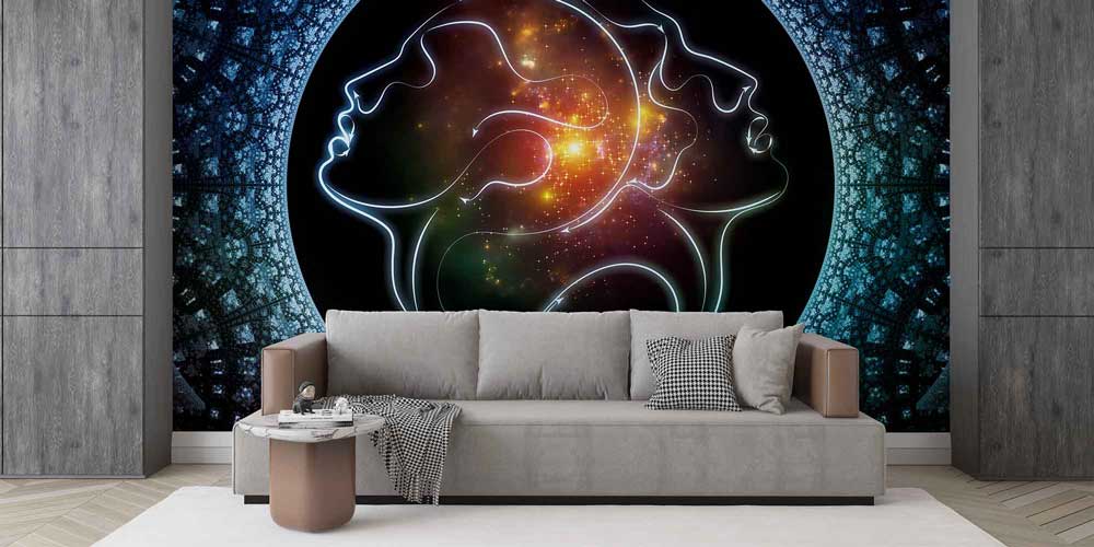 Kozmik Romantik Yüzler Duvar Kağıdı 4488