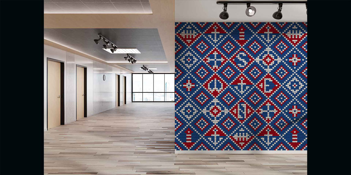 Etnik Kilim Desenli Geometrik Duvar Kağıdı 4628