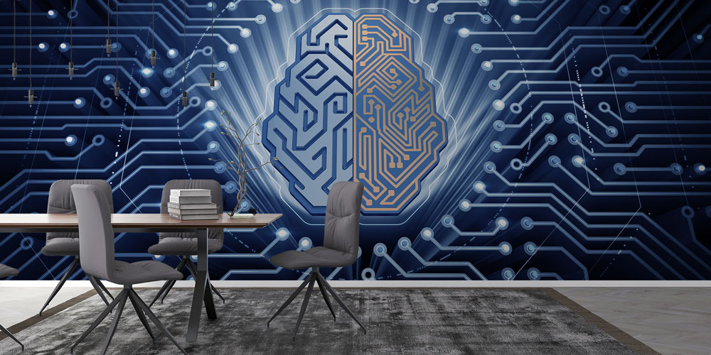 duvar-kagitlari-5482-03 Endüstriyel Devre ve Beyin Tasarımlı Duvar Kağıdı 5482