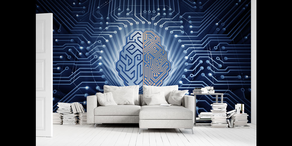 duvar-kagitlari-5482-04 Endüstriyel Devre ve Beyin Tasarımlı Duvar Kağıdı 5482