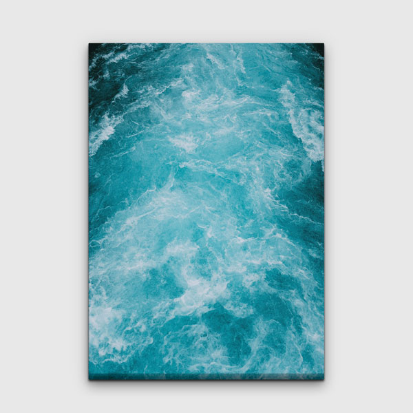 Hareketli Turkuaz Su Dokusu Üstten Görünüm Deniz Temalı Duvar Tablosu 4588