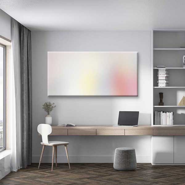 Minimal Pastel Renk Geçişli Soyut Dijital Sanat Kanvas Duvar Tablosu 4794