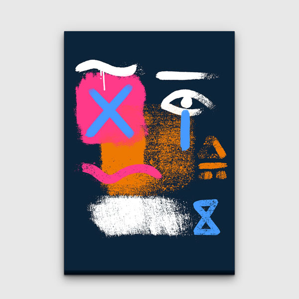 Soyut Semboller Modern Dijital Sanat Kanvas Duvar Tablosu 4820