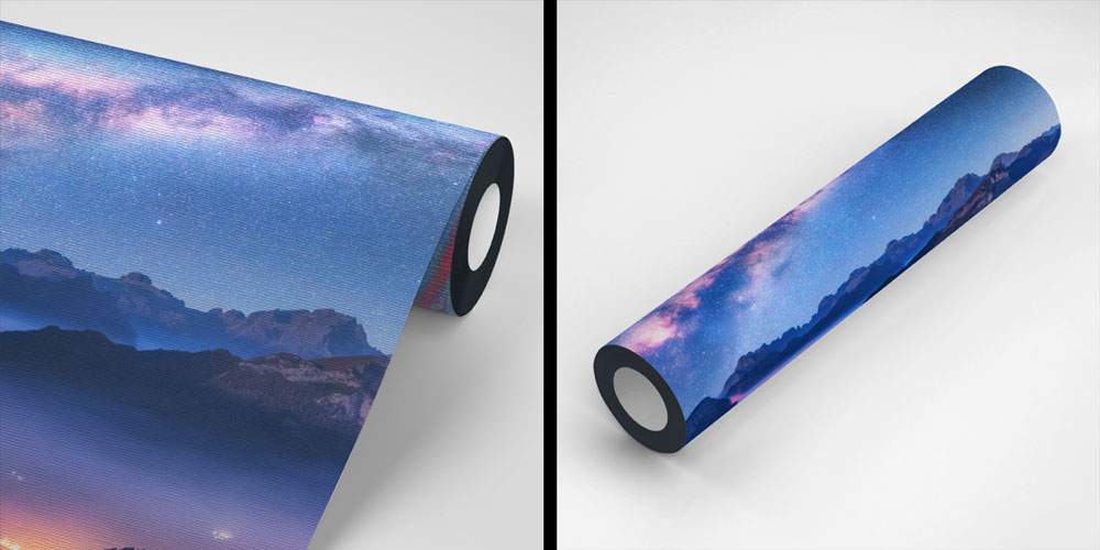 Yıldızlı Gece ve Dağ Manzaralı Doğa Temalı Duvar Kağıdı 4346