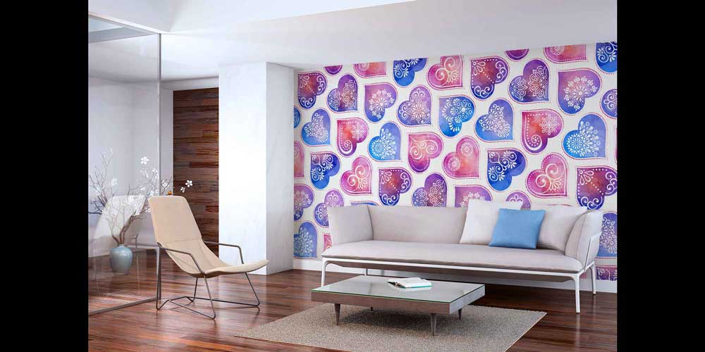 Pastel Desenli Kalpler Duvar Kağıdı 4499