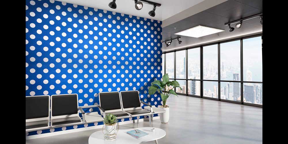 Lacivert Puantiye Desenli Duvar Kağıdı 4623