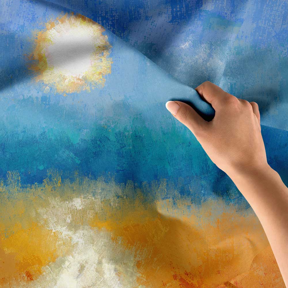 Güneşli Soyut Manzara Duvar Örtüsü 4423