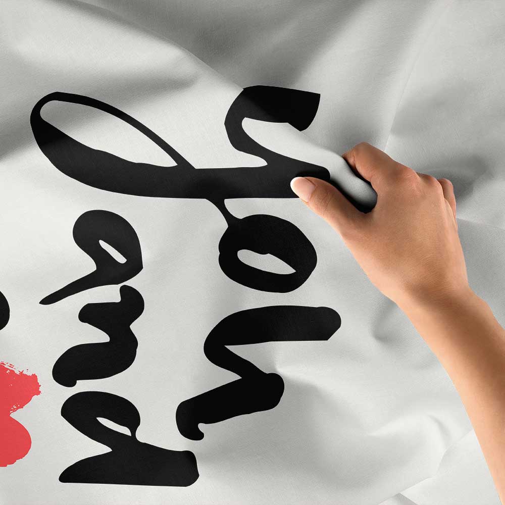 You and Me Yazılı Romantik Duvar Örtüsü 4542