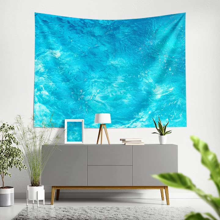 Berrak Turkuaz Deniz Yüzeyi Manzaralı Duvar Örtüsü 4638