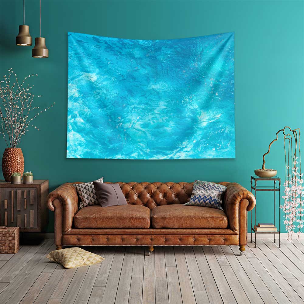 Berrak Turkuaz Deniz Yüzeyi Manzaralı Duvar Örtüsü 4638