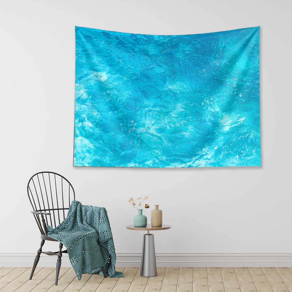 Berrak Turkuaz Deniz Yüzeyi Manzaralı Duvar Örtüsü 4638