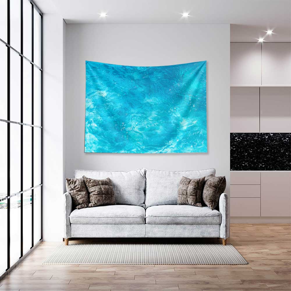 Berrak Turkuaz Deniz Yüzeyi Manzaralı Duvar Örtüsü 4638